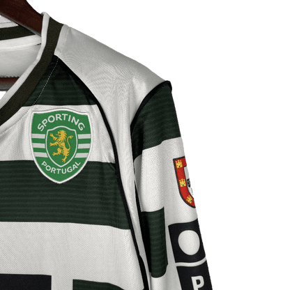 Sporting Lisbon Retro Long Sleeve 2001/03 Home - JERSEYS4ALL